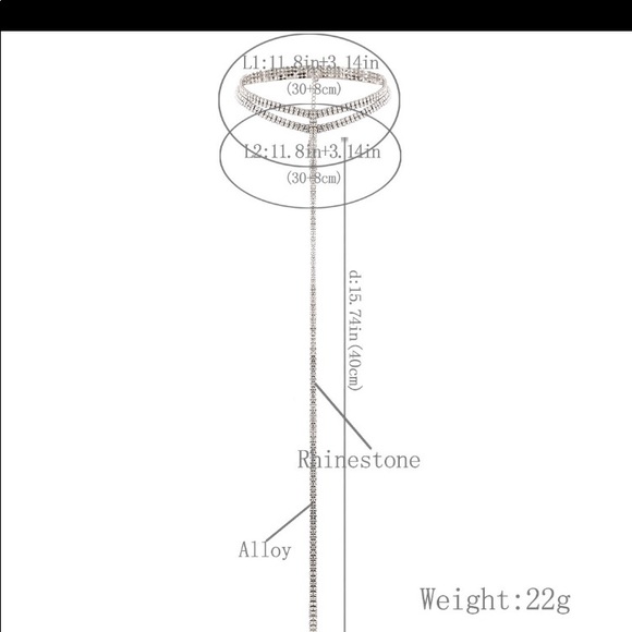 Rhinestone choker ✨🧝♀️ - Picture 3 of 5